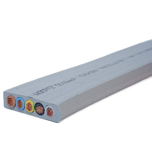 Flatkabel 5G16mm² - PVC - Grå - Woertz - Elbilgrossisten